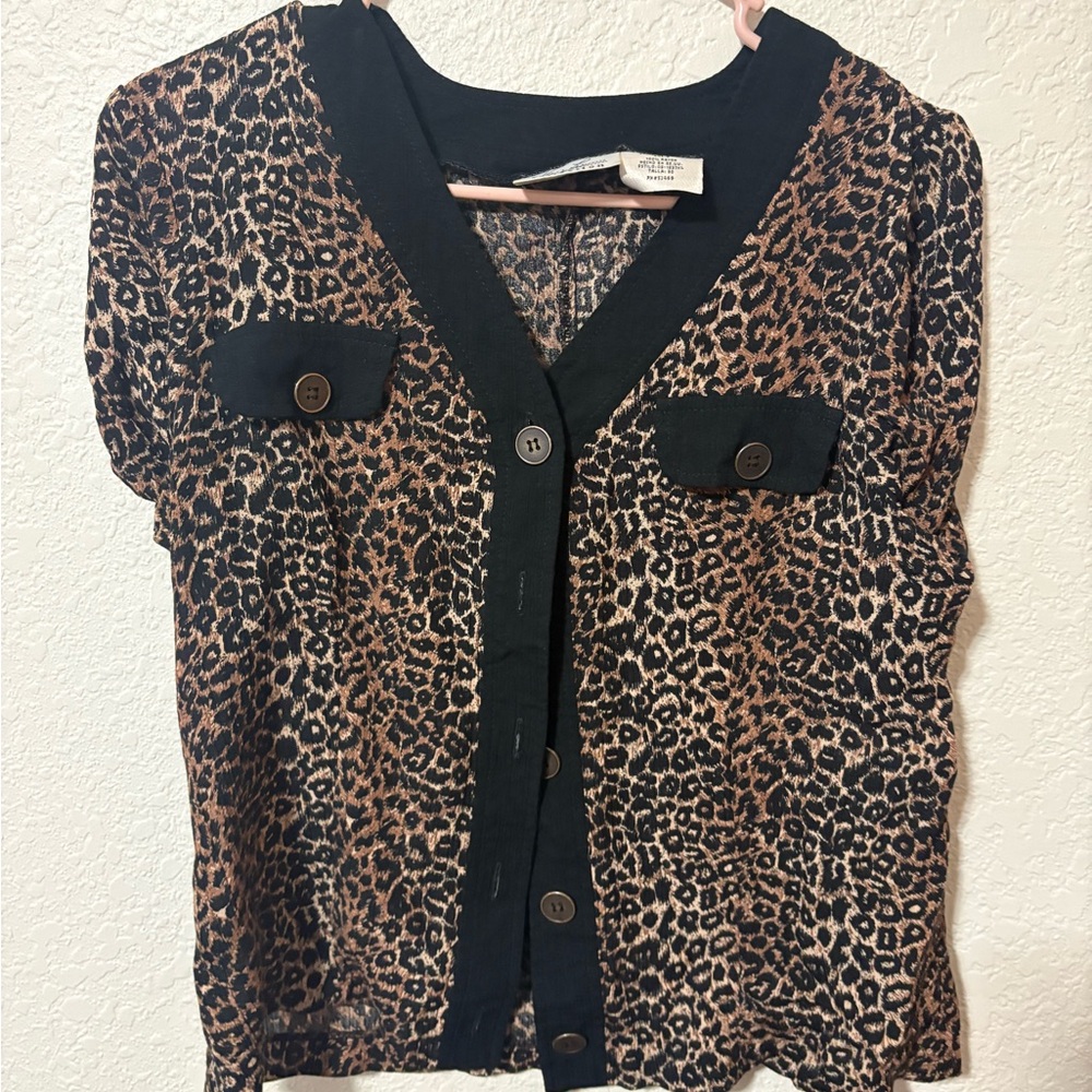 Kathie Lee Collection Leopard Print Pajama Top